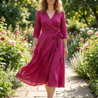 Viskoza s lanom WASHED berry