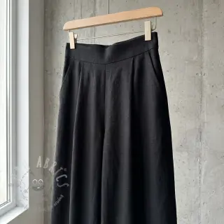 Viskoza s lanom WASHED black
