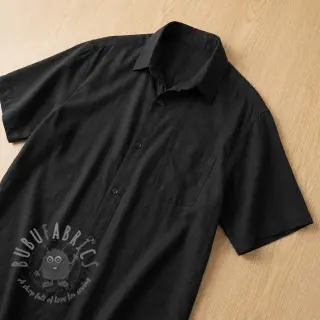 Viskoza s lanom WASHED black