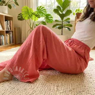 Viskoza s lanom WASHED coral
