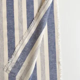 Lan YARN DYED BIG Stripe blue