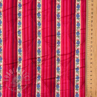 Pamuk VOILE STEPPED Paisley flowers white digital print