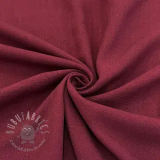 Viskoza s lanom WASHED wine red