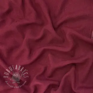Viskoza s lanom WASHED wine red