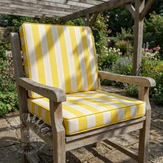 Dekorativna tkanina OUTDOOR PREMIUM Stripe yellow