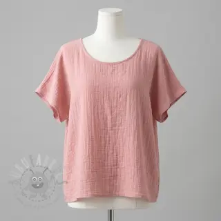 Pamučna tkanina SLUB WASHED old rose