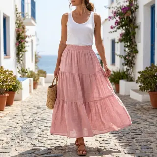 Pamučna tkanina SLUB WASHED old rose