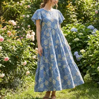 Pamuk JEANS EMBROIDERY Flora design D