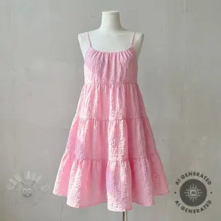 Pamuk SMOGGED EMBROIDERY light pink