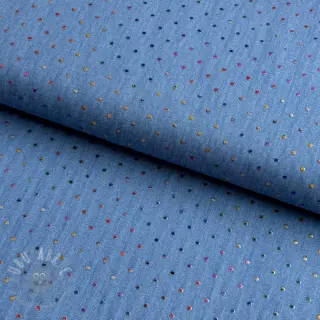 JEANS DENIM 3,8 OZ Drops Metallic blue