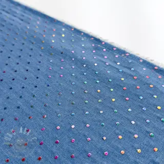 JEANS DENIM 3,8 OZ Drops Metallic blue