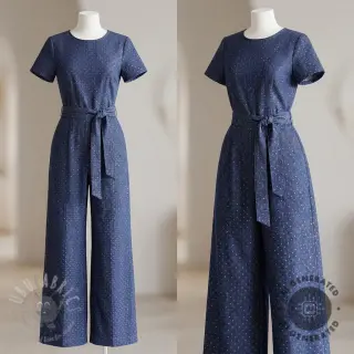 JEANS DENIM 3,8 OZ Drops Metallic dark blue