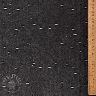 JEANS DENIM 6 OZ Uneven Small Holes black