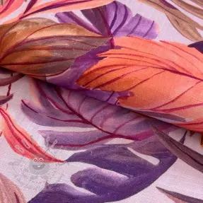 Viskoza s lanom Painted leaves