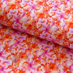 Pamuk EMBROIDERY Viola peach digital print