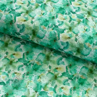 Pamuk EMBROIDERY Viola green digital print