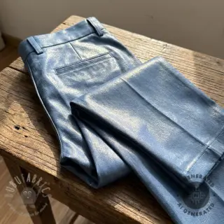 JEANS DENIM 6 OZ STRETCH WASHED metallic blue gold
