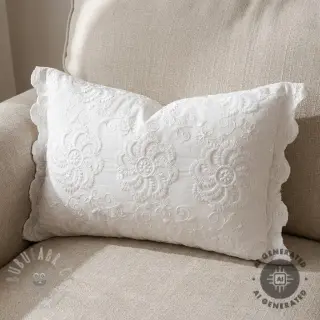 Pamuk EMBROIDERY Catchy Flowy white