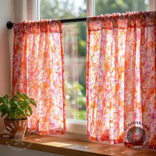 Pamuk EMBROIDERY Viola peach digital print