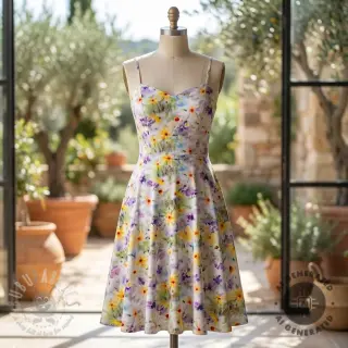 Pamuk SATIN STRETCH Corn flowers