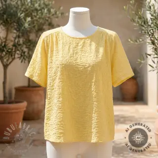 Pamuk SMOGGED EMBROIDERY yellow
