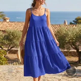 Pamuk SMOGGED EMBROIDERY cobalt