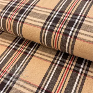 Dekorativna tkanina Ecossais beige coffee