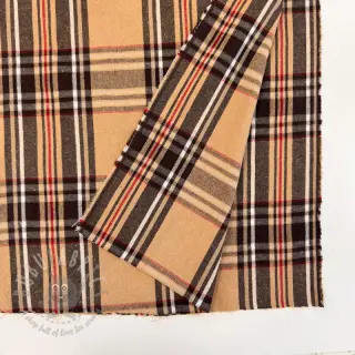 Dekorativna tkanina Ecossais beige coffee