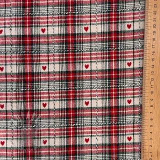 Dekorativna tkanina jacquard Villars ecru rouge