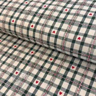 Dekorativna tkanina jacquard Villars ecru vert