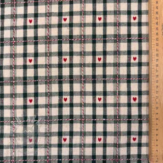 Dekorativna tkanina jacquard Villars ecru vert