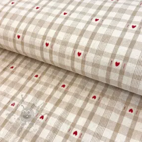 Dekorativna tkanina jacquard Ollon ficelle rouge
