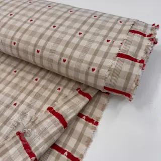 Dekorativna tkanina jacquard Ollon ficelle rouge