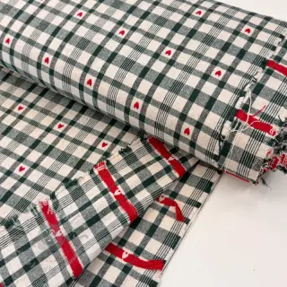 Dekorativna tkanina jacquard Ollon vert rouge