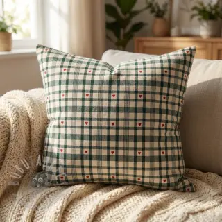 Dekorativna tkanina jacquard Ollon vert rouge