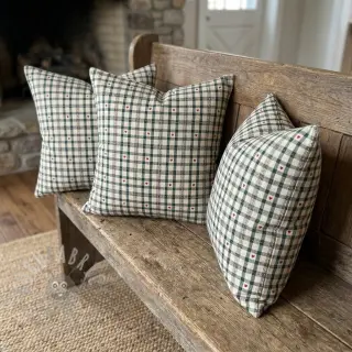 Dekorativna tkanina jacquard Villars ecru vert