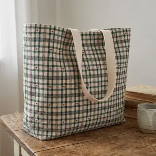 Dekorativna tkanina jacquard Villars ecru vert