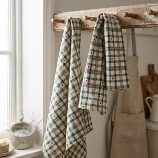 Dekorativna tkanina jacquard Villars ecru vert