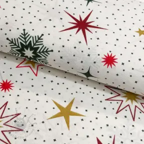 Dekorativna tkanina premium Magic star red gold