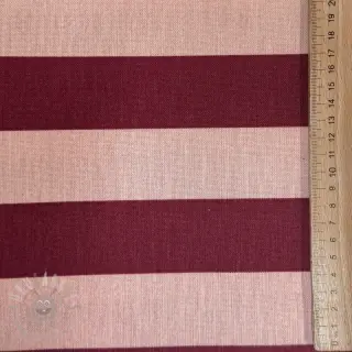 Dekorativna tkanina premium Joyful basic stripe wine