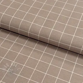 Dekorativna tkanina premium Perfect grid lines taupe