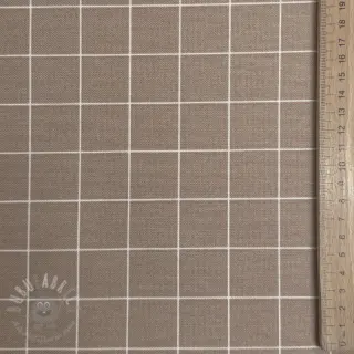 Dekorativna tkanina premium Perfect grid lines taupe