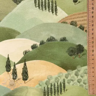 Dekorativna tkanina premium Tree hill scene digital print