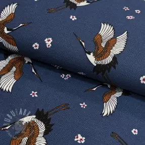 Dekorativna tkanina premium Crane blossom sky