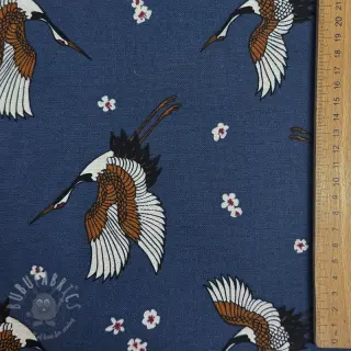 Dekorativna tkanina premium Crane blossom sky