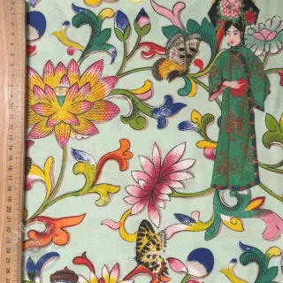 Dekorativna tkanina premium Lotus bloom lady digital print