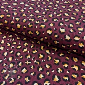 Dekorativna tkanina premium Leopard animal small wine