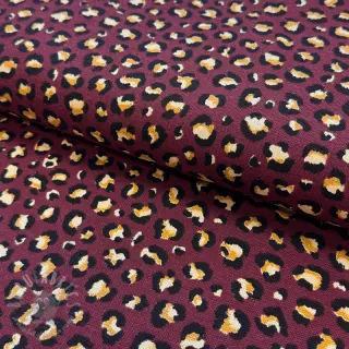 Dekorativna tkanina premium Leopard animal small wine