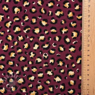 Dekorativna tkanina premium Leopard animal small wine