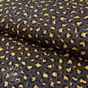 Dekorativna tkanina premium Leopard animal small dark brown